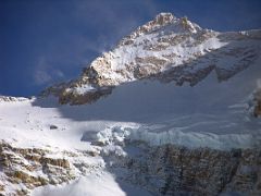 
Kangchenjunga main summit close up from Pangpema
